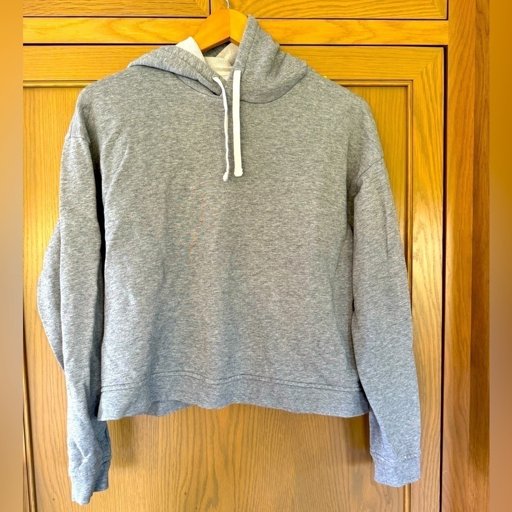 Everlane Gray Cotton Drawstring Hoodie Pullover / small